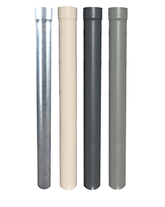 Dauphin galva droit Ø 80 mm L.1m- GAF - NATUREL